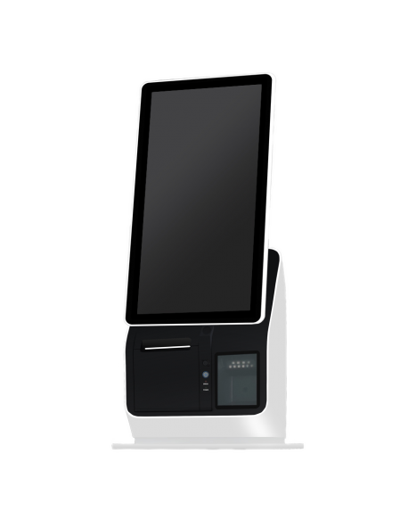 KT-Kiosk V - POS All in one, 15'6 inch capacitive flat true, QuadCore J4125 2,0GHz, 4GB DDR4, 128GB SDD mSATA, with printer 80mm